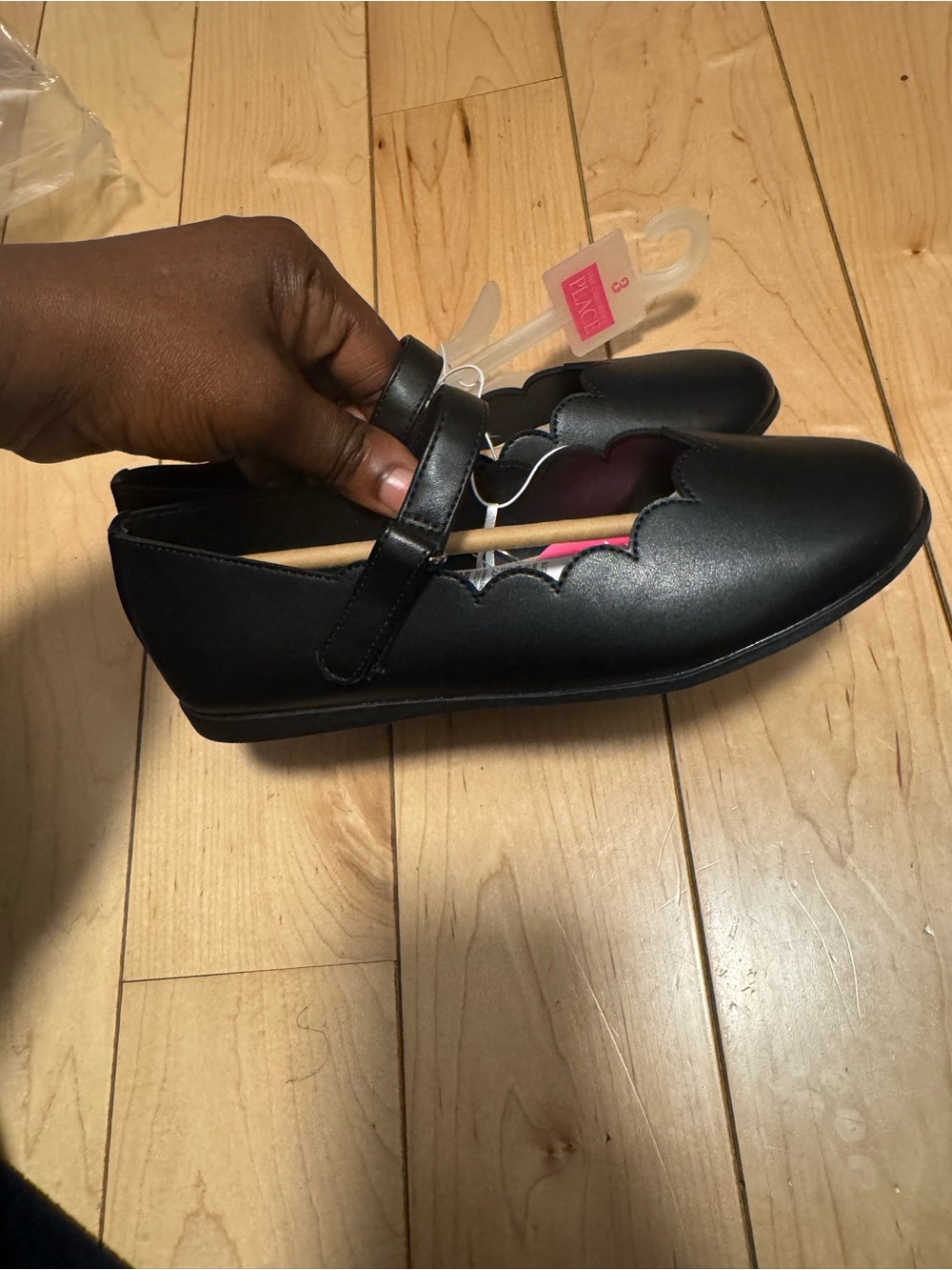 The Children's Place Black Scallop Mary Jane Flats